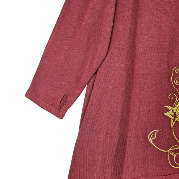Disney Cardigan sz 5 Tangled Mother Gothel Embroidered Hooded Draped Front Cape - Picture 10 of 13